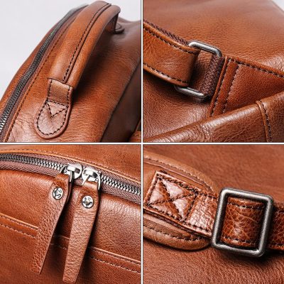 Heritage Leather Scholar Backpack – Classic Academic Style