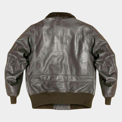 Seal Brown goatskin US Navy G-1 jacket with mouton fur collar