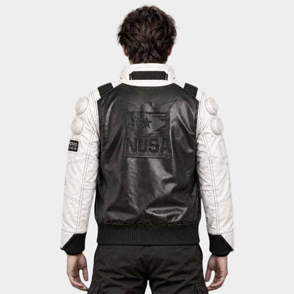 Cyberpunk 2077 NUSA-inspired leather cosplay jacket