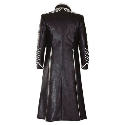 Back design detail of Devil May Cry 5 Vergil black coat