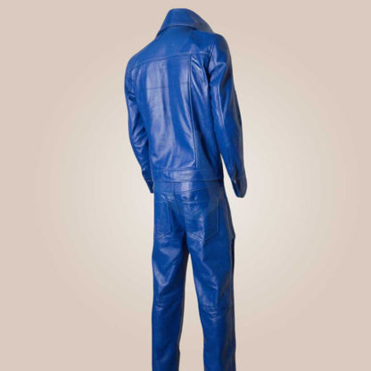 Elvis Presley Blue Lambskin Leather Jumpsuit
