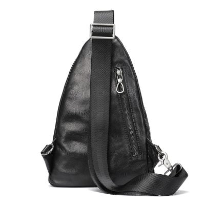 Flavio Black Leather Crossbody Bag – Sleek Everyday Carry