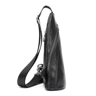Flavio Black Leather Crossbody Bag – Sleek Everyday Carry
