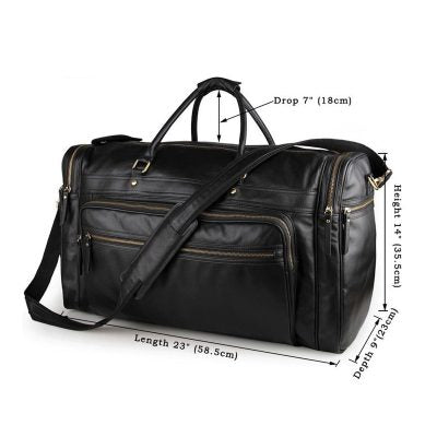 Heritage Craft Leather Overnighter – Classic Overnight Travel Bag