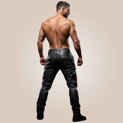 gothic leather chain pants lifestyle streetwear look