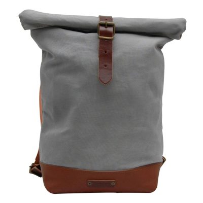 HeritageTrail Roll Top Leather Backpack