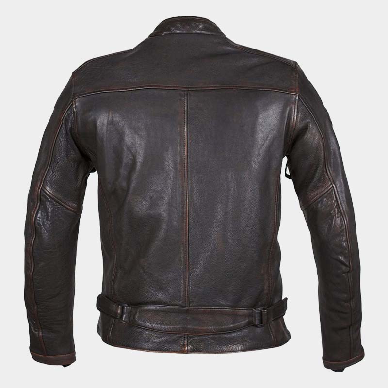 Distressed cowhide Helstons Ace Oldies motorcycle jacket
