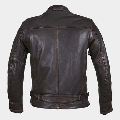 Distressed cowhide Helstons Ace Oldies motorcycle jacket