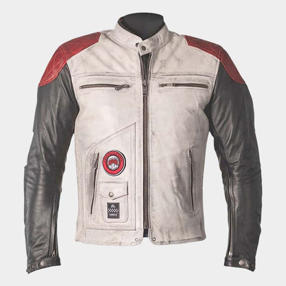 Helstons Tracker Leather Jacket in black full-grain cowhide