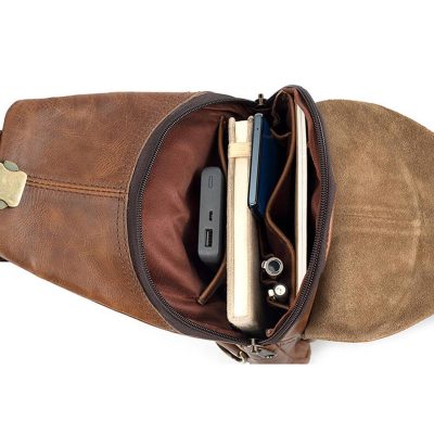 Nexus Leather Crossbody Sling Bag – Minimalist Everyday Carry