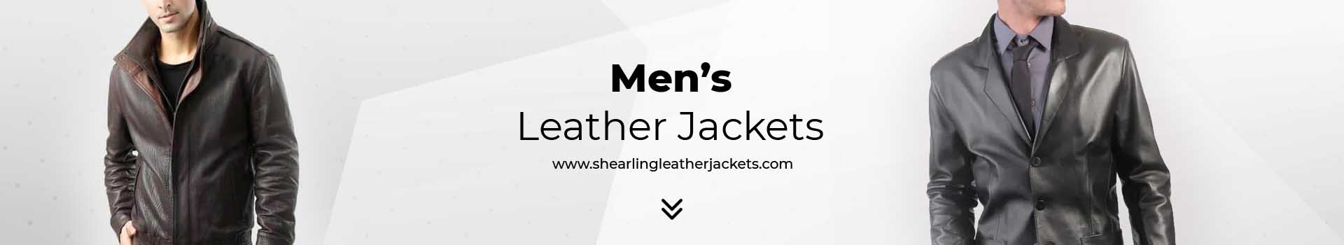 Men's Leather Jackets Promotional Banner