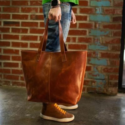 Daisy Vintage Leather Tote Bag