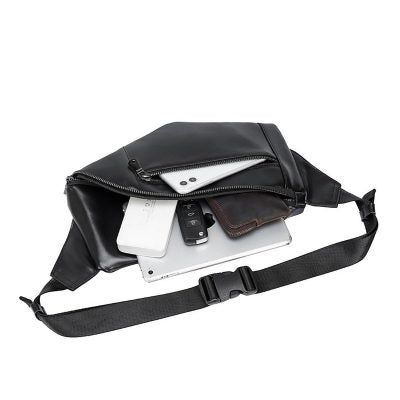 Lenard Leather Sling Bag – Compact Urban Crossbody for Men