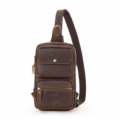 Odyssey Leather Chest Bag – Premium Crossbody for Urban Travel