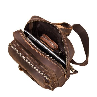 Odyssey Leather Chest Bag – Premium Crossbody for Urban Travel