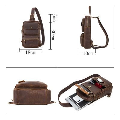 Odyssey Leather Chest Bag – Premium Crossbody for Urban Travel