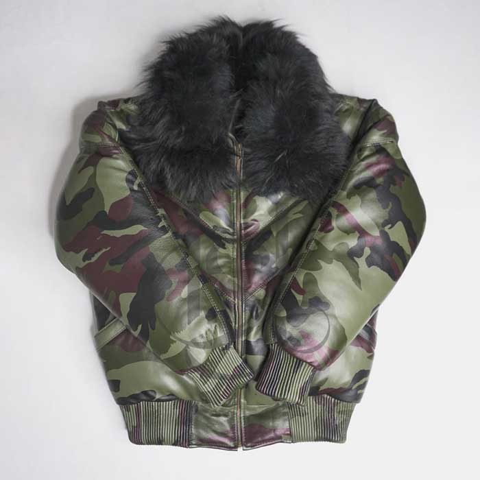 men's camouflage bomber jacket