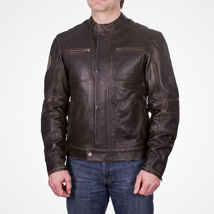 Men's Premium Leather Biker Rocker Jacket