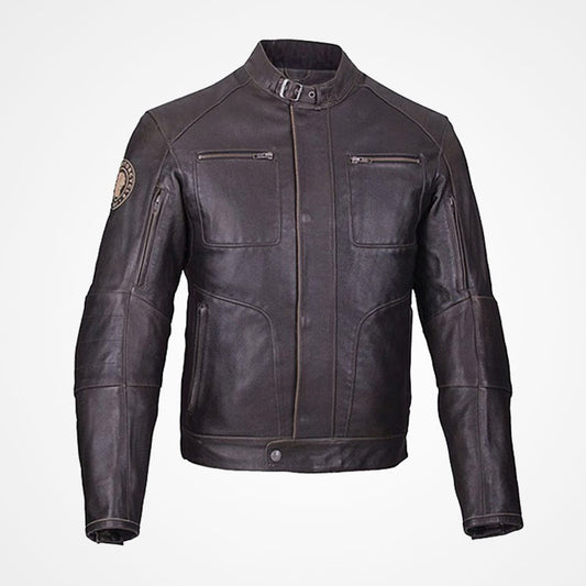 Men's Premium Leather Biker Rocker Jacket