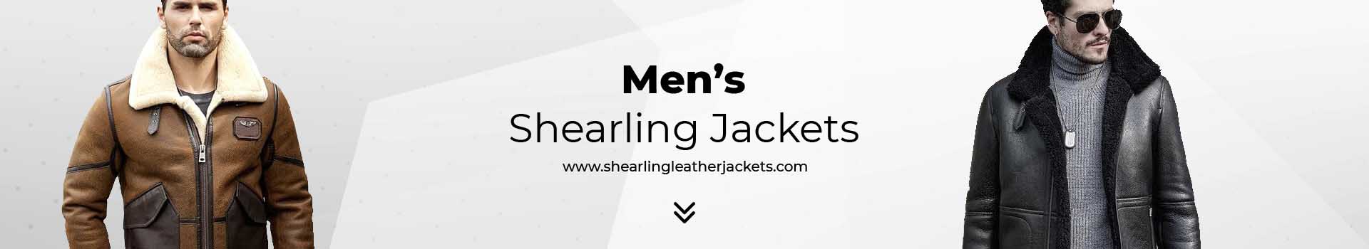 Men's Shearling Jackets Promotional Banner