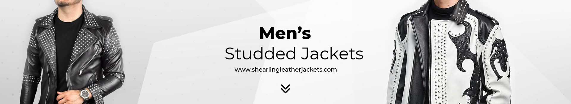 Men's Studded Jackets Promotional Banner