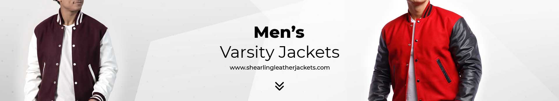 Men's Varsity Jackets Promotional Banner