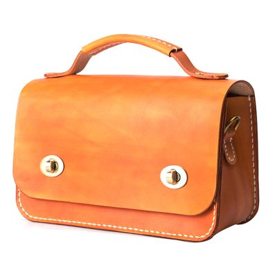 SiennaGlow Mini Orange Satchel Bag