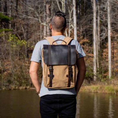 EminentRidge Men’s Leather Backpack – Rugged Luxury Gear