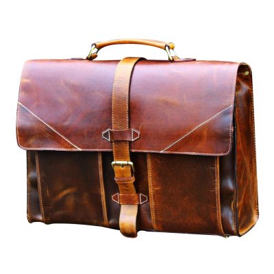 Engraved Masters Leather Satchel – Personalized Vintage Carry