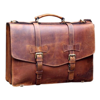 Enigma Personalized Men’s Leather Satchel – Custom Classic Carry