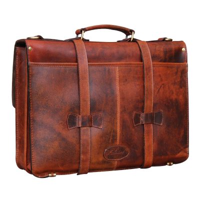 Enigma Personalized Men’s Leather Satchel – Custom Classic Carry