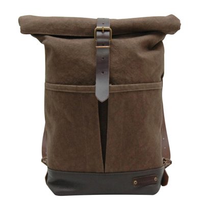 Drawstring Leather Backpack