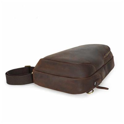 Vintage Casual Leather Sling Bag – Everyday Crossbody for Men & Women
