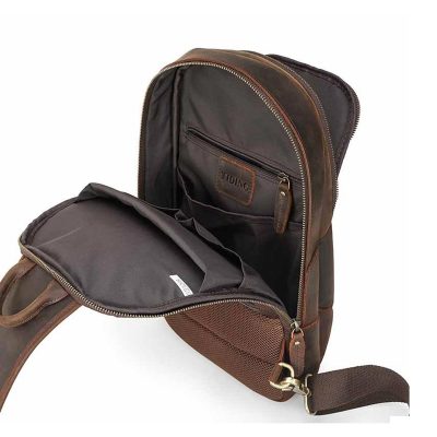 Vintage Casual Leather Sling Bag – Everyday Crossbody for Men & Women
