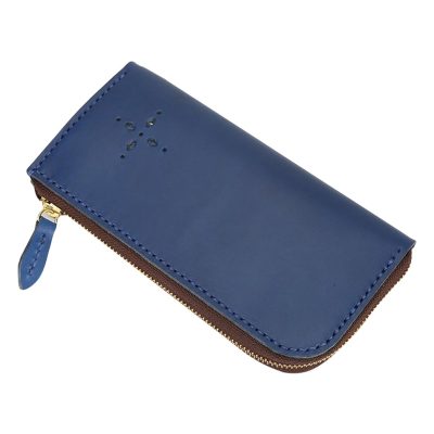 BlossomSky Floral Blue Ladies Wallet – Elegant RFID-Blocking Organizer