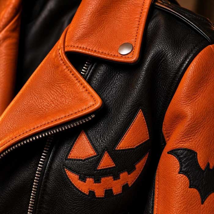 Women's genuine Pakistani leather Halloween biker jacket