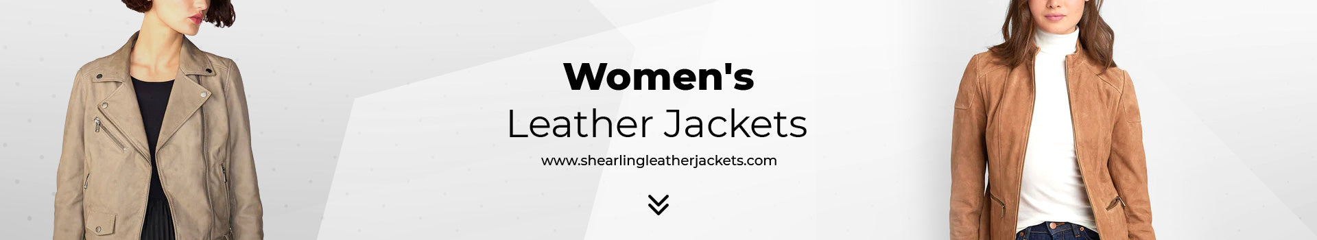 Women's Leather Jackets Promotional Banner