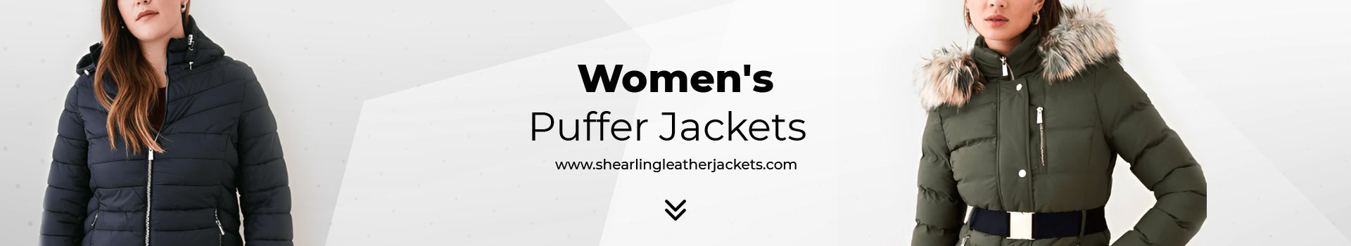 Women's Puffer Jackets Promotional Banner