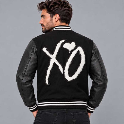 Men's XO tour wool and genuine leather varsity jacket